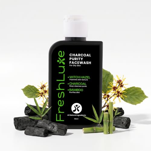 Image of Charcoal Purity Face Wash for Men & Women - 100ml | With Witch Hazel, Charcoal & Bamboo | Facewash For Oily Skin | Removes Oil & Impurities, Refines Pores | SLS, Paraben Free, AYUSH Approved