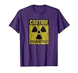 Grunge Caution Radioactive T Shirt - Distressed T-Shirt