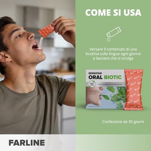 Probiotici Orali Per Sostenere La Salute Dentale E Gengivale, 7 Miliardi Di Cfu Con Howaru Smile, Xilitolo E Inulina Cicoria, Alito Fresco, 30 Bustine Di Sensilab - 5