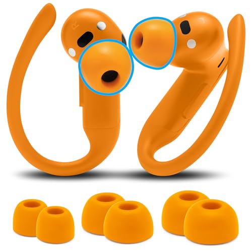 WC TipZ Powerbeats Pro 2 Memory Foam Ear Tips Compatible with Beats Powerbeats Pro 2 by Wicked Cushions | Enhanced Comfort Secure Fit & Noise Isolation | Orange