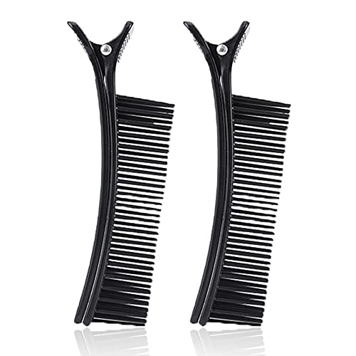 Hair Sectioning Clips,big Size Durable Hair Hair Styling Clips with Nonslip Grip and Comb of Professional Hair Salon Quality Suitable for Beauty Shop and Home Use(black)