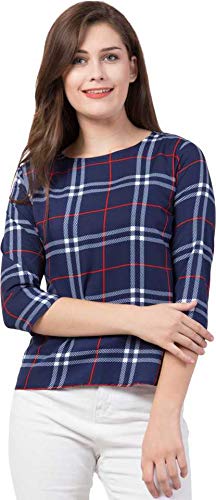 Regular Latest 3/4 Sleeve TOP for Women & Girls (Multicolored 2, Medium)-picture-27