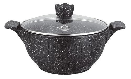 Kazan/Kazan con revestimiento de cerámica de granito, 6 litros, 28 cm de diámetro, diseño de cerámica