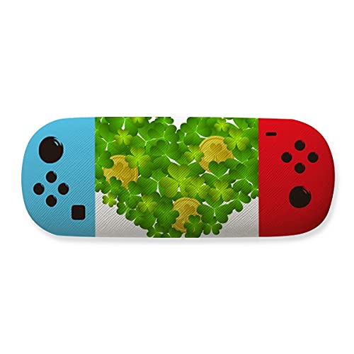 Étui de rangement pour lunettes de jeu Clover Heart motif Irlande