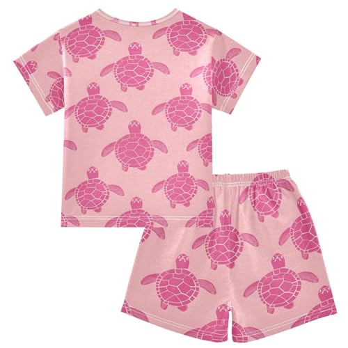 ALAZA Hipster Sea Turtle Pajamas Short Sleeve 2 Piece Sleepwear Top and Bottom Pajama Set Unisex2