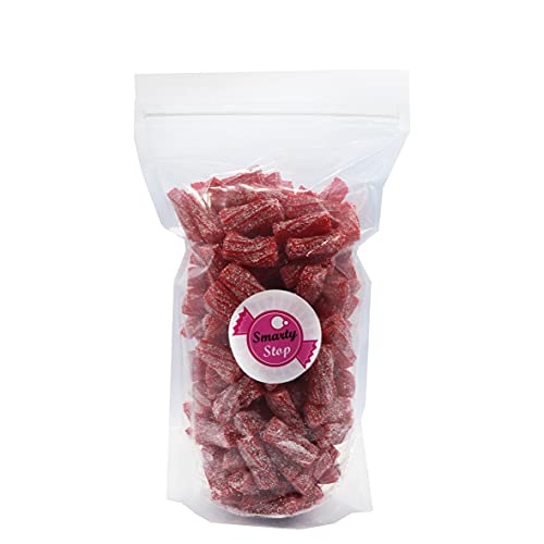 Smarty Stop Sour Licorice Twist Bite Gummy Candy / Twisteroos Pectin Filled Licorice Sour Gummies (Strawberry, 2 Pound (Pack Of 1)) #TOP2