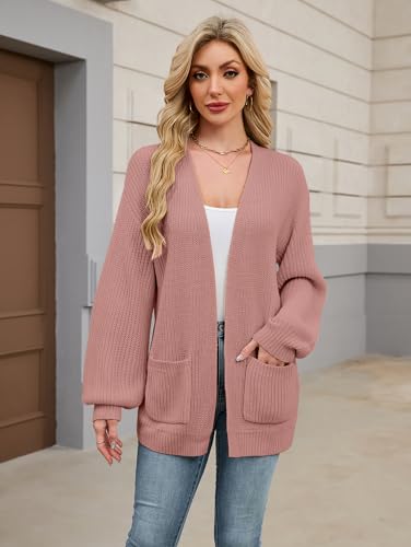 Womens Long Cardigan Sweater Fall 2025 Trendy Chunky Waffle Knit Oversized Open Front Dressy Cardigans for Women2