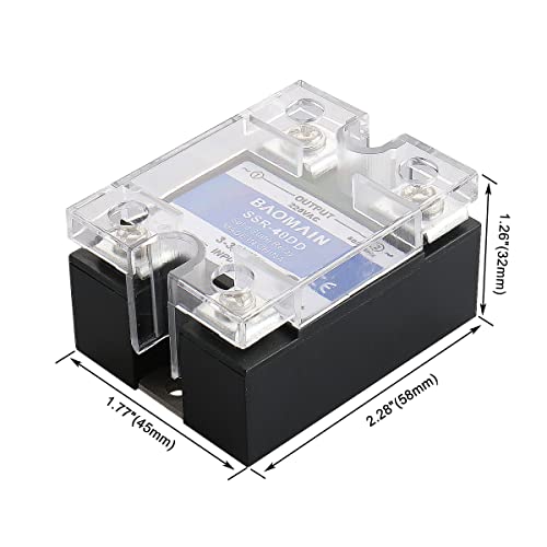 Baomain Ssr-40Dd 40A Signal Phase Dc Solid State Relay Dc 4-32V Dc 24-220V #TOP4