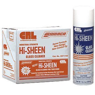Somaca Hi Sheen Glass Cleaner, CRL Foaming Glass Cleaner for Glass, Windows, Mirrors, Ceramic Tile, Chrome and Stainless Steel, 12 Cans