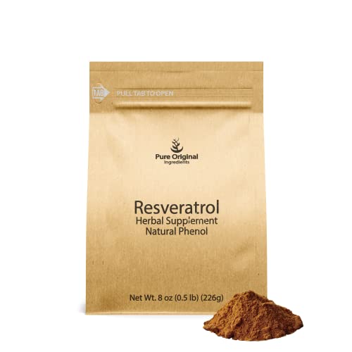 PURE ORIGINAL INGREDIENTS Resveratrol Powder 8 oz Phytoalexin Polygonum Root Extract