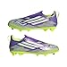 adidas F50 League Laceless Firm Ground Sneaker, Purple Rush/White/Lucid Lemon, 4 US Unisex Big Kid