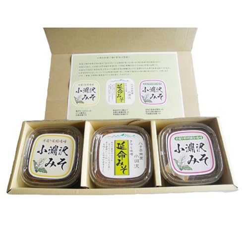 小淵沢味噌 箱入り3種セット(400g×3)