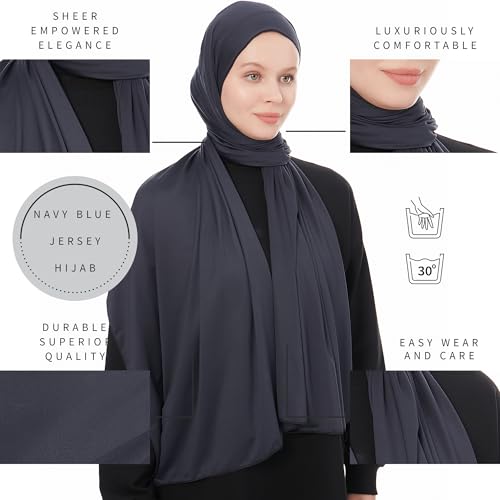 Jersey Hijab Scarf for Women - Jersey Hijab Muslim Headscarf Shawl - Lightweight Fashion Scarf Muslim Head Wrap Shawl2