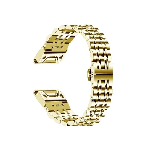 26 22 20mm�����������X�e�����X�|�x���g�ɓK������Garmin Fenix 8 7S 7x 7 6S 6X 6 Pro 5X 5S 935 945 Enduro Gen 2(Gold,22mm)