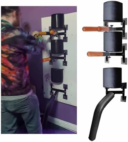 Wing Chun Dummy Wall - Free Standing Kung Fu Training Tool Set with Spring Arms and Leg, Martial Arts Training Equipment with Fittings