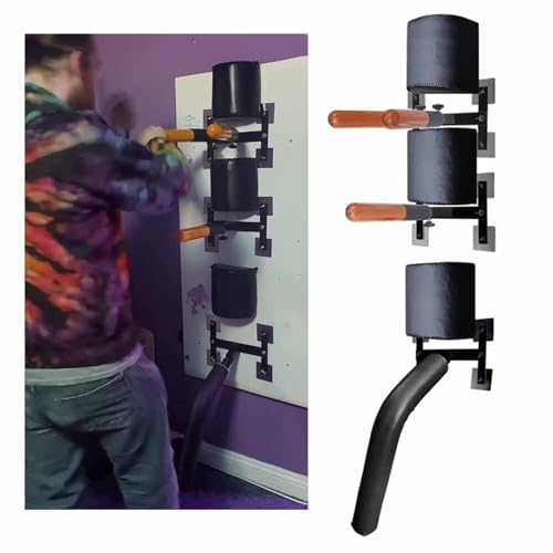 Wing Chun Dummy Wall Martial Art Dummies with Spring Arms and Leg, Free Standing Kung Fu Training Tool Set, Karate Tai Chi Wing Chun Equipment with Fittings