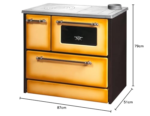 Decor Space Holzküche „Beatrice“ 9 kW mit Ofen aus lackiertem Stahl h 79 cm-3