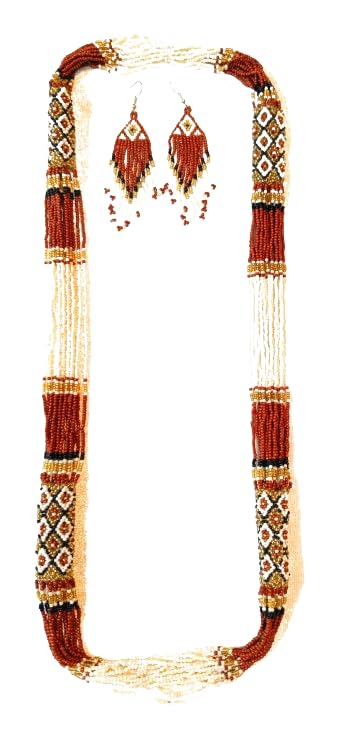 Elite Unique Jewellery Sets - Exquisite Accessories for Special Occasions,Tribal ethnic beaded necklace (B0CXXLSP8L) Amazon Price History, Amazon Price Tracker