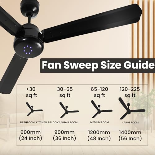 Image of CADLEC Defender 1200mm /48 inch BLDC Ceiling Fan | BEE Star Rated Energy Efficient | Ultra High Speed Motor | Perfect for Home, Living Rooms & Bedrooms | 5-Year Warranty | Brown-Pack of 1