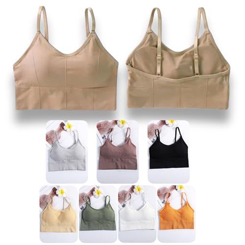 Image of Kaththai Women Cotton Padded Wire-Free Sports Bra with Adjustable Straps Soft Padded Push-Up Bra for Yoga, Fitness (Free Size Bra Fit Up to 28,30,32,34)