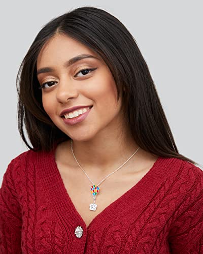 Disney Pixar Up Adventure House Balloon Silver Plated Pendant Necklace, 18" #TOP2
