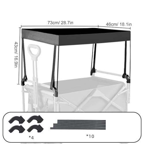 Auvent pliable extérieur imperméable et amovible pour protection solaire de jardin - 6