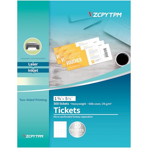 Exciting Deaf Events Near Me in 2022 6 500 Printable Tickets with Tear-Away Stubs,1.75x5.5 Inch Custom Raffle Tickets for Events,Blank Tickets for Laser and Inkjet Printers