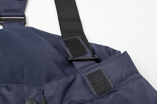 ATHL DPT. Damen warme Skihose/Snowboardhose/Schneehose wasserdicht 5000mm mit abnehmbaren Hosenträger, Dunkelblau, Gr. L