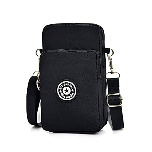 Mikqky Mini Sac à Bandoulière en Nylon, Mini Sac à Bandoulière en Nylon, Utilisé pour Sac à Bandoulière de Voyage Mini Sac Messager Unisexe 6,3 x 3,93 x 2,36 Pouces
