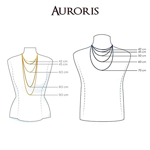 Auroris Echtleder Kette schwarz Dicke 2mm mit Karabinerverschluss ohne Verbindungsring aus Edelstahl/Länge: 50cm