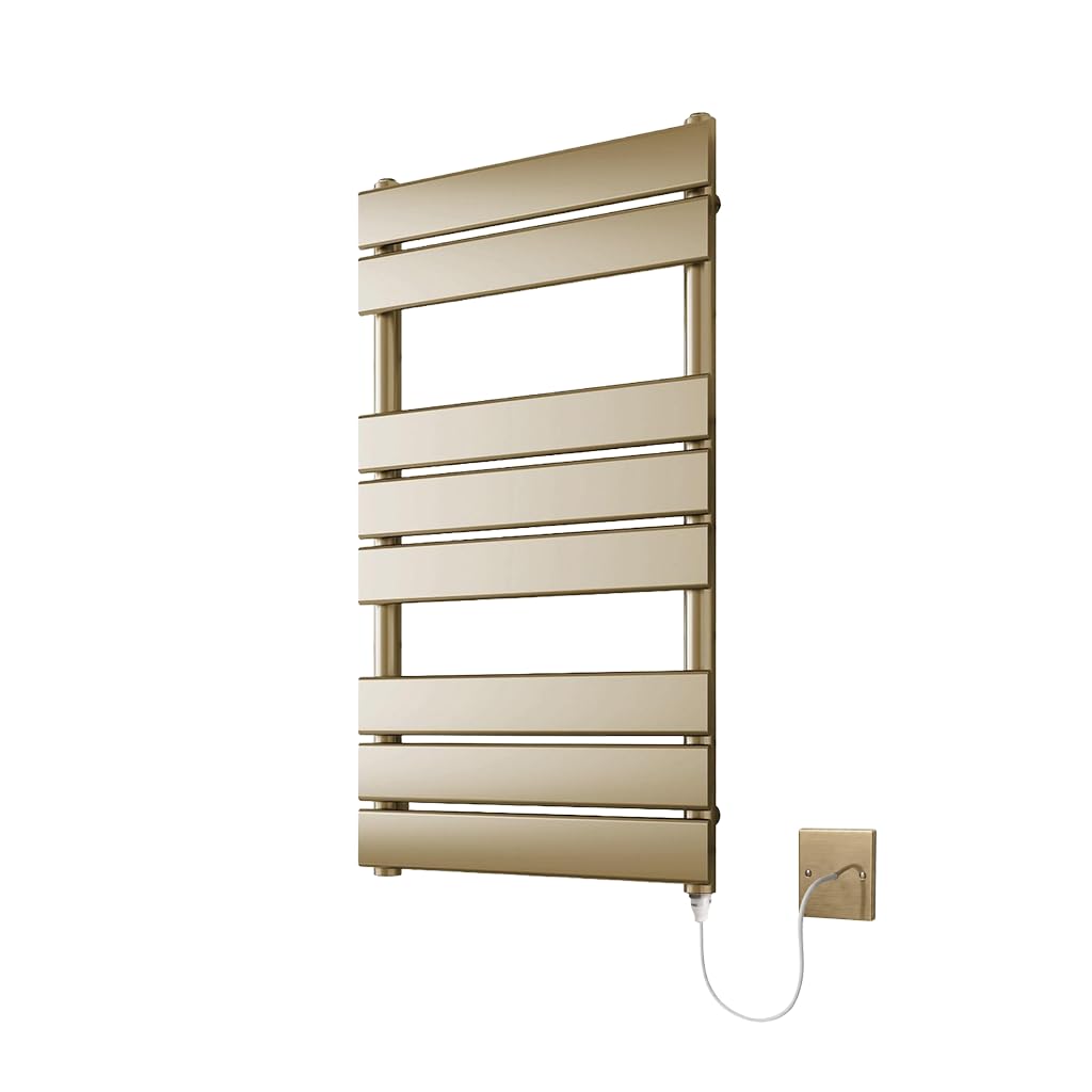 Richmond Radiateur chauffant électrique en laiton brossé pour salle de bain (400 mm l x 800 mm H)