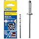 Rapid Blindnieten Aluminium Universal Ø 3,2mm, 1-3mm Klemmbereich, 50 Stk. Nieten, Set inkl. Bohrer, für Blindnietzangen