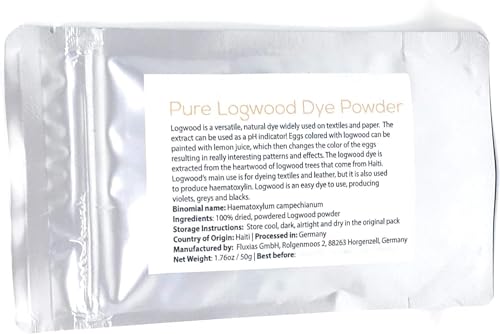 Pure Logwood Dye Powder - Logwood Trap Dye, Finely Ground - 100% Natural - Net Weight: 1.76oz/50g - Blackwood, Bloodwood Tree, Bluewood, Campeachy Wood - Haematoxylum Campechianum