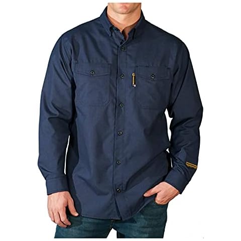 BENCHMARK FR Ultra Lightweight Flame Resistant Shirt, 5.1 Ounce (2X-Large, Navy) Cover