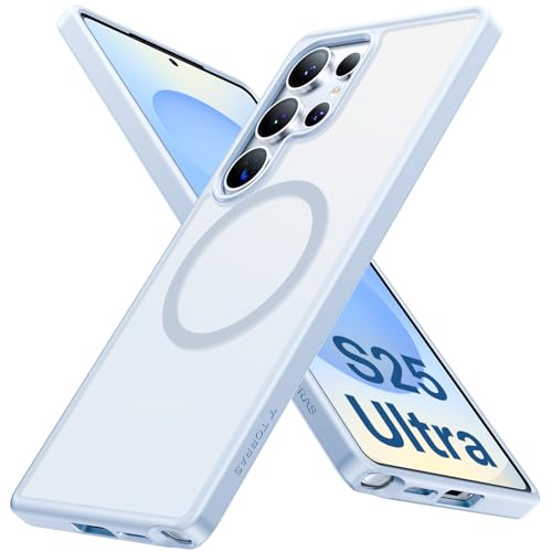 TORRAS Magnetic Shockproof for Samsung Galaxy S25 Ultra Case, Fit for MagSafe, 4X Military Grade Protection, Translucent Slim Case for Samsung S25 Ult