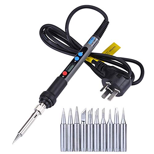 Soldering Electric 90W 220V Soldering Iron Digital LCD Welding Tools Gun Fer a Souder Soldeerbout Soldering Station With 10pcs Solder Tips - (Color: EU Plug)