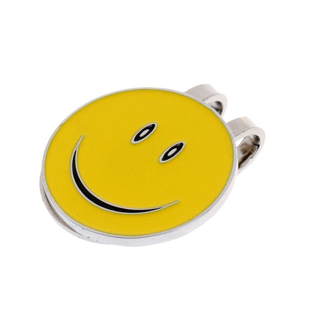 Zalati Clip per Cappello Magnetico Rimovibile per Pallina da Golf Accessori Faccina Sorridente