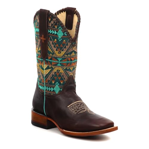 PENDLETON Men's Jackson Western Boots – Artisan Crafted with Embroidery Accents and Intricate Patterns