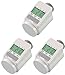 Produktbild komforthaus Heizkörperthermostat Classic Typ L, neues leises Modell, Set für 3 Räume, Pro Version mit stabiler Metallmutter