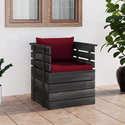 Rantry Sofa palets con Cojines Sofa palets Exterior Conjunto Sofa de Exterior Jardin palets Sillón de jardín con Cojines Madera de Pino