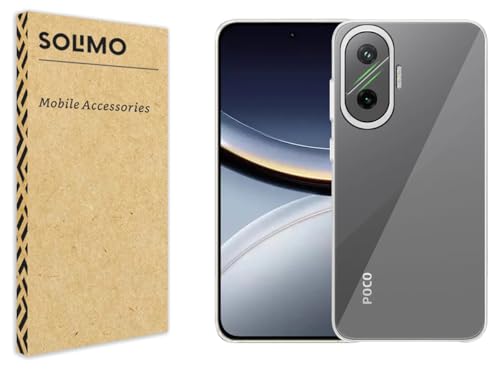 Image of Amazon Brand - Solimo for Poco F7 5G Premium Transparent Soft Silicon Crystal Clear Back Cover [Transparent]