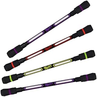 4 Pcs Rolling Finger Rotating Pen, No Pen Refill Spinning Ballpoint Pen, for Kids Students Pressure Relief Adaptable (Black&Red)