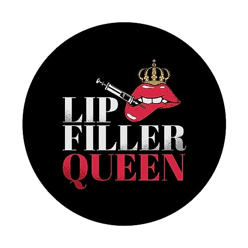 Lip Filler Queen Dermal Lip Filler Injections Nurse Injector PopSockets Swappable PopGrip, Black - Image 3