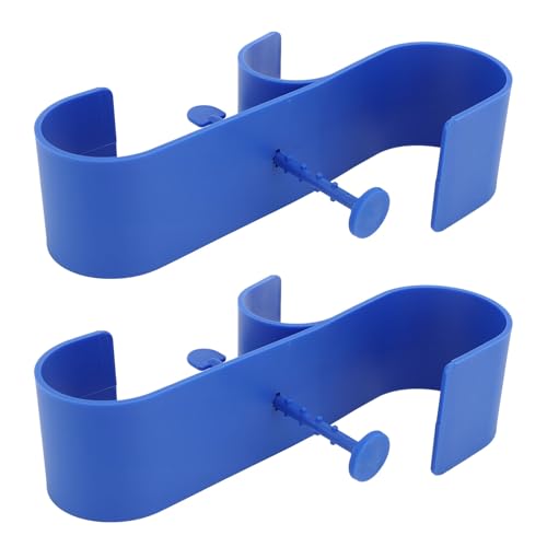 2 Pcs Pool Fence Hooks, Plastic Adjustable Swimming Pool Pole Hangers Fence Hooks Holder for Hanging Pool Tool Swimming Pool Accessories