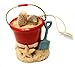 Christmas Decoration 3 Inch Beach Pail with Shells and Shovel Christmas Ornament