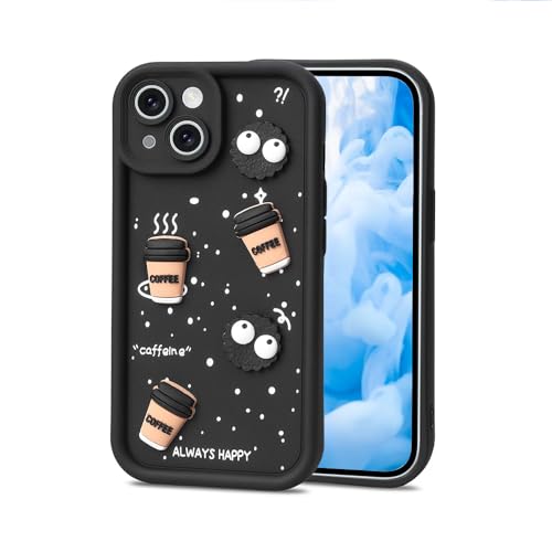 Image of amazon basics Back Case Cover Compatible for OnePlus Nord CE3 Lite | Cute Fun Cartoon 3D Ball | Coffee Silicone Case | Camera Protection | Body Protection | Shock Proof | Color Black | Pack of 1 |