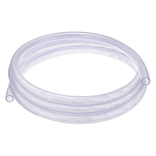 M METERXITY 1/2" ID Heavy Duty Clear PVC Hose | 10 ft Braided Reinforced Tubing for High Pressure Water, Air, Oil Lines | Burst & Twist Resistant | Home Brew, Pump, Industrial Use