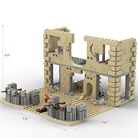 UpGLeuch WW2 Militärszene Bausteine Diorama Bauset mit Waffenset und Sockel – Ansicht 4