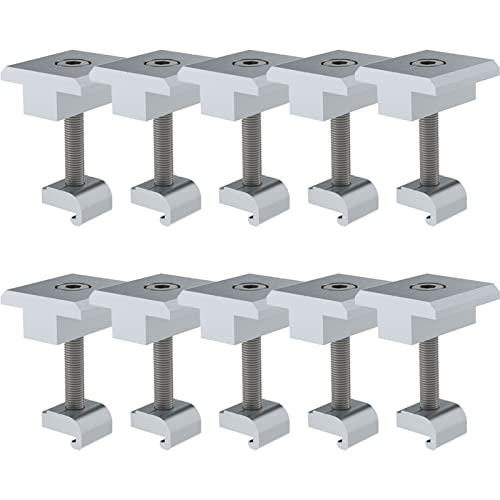 LVYXON 10 abrazaderas de terminal de soporte de panel solar, soportes de fijación de borde de panel solar, panel solar para panel solar de 35 mm Cover