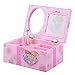 Bailarina Rosa Caja de Música Caja de Almacenamiento de Joyas Adornos Artesanía Joyas Musicales para Regalo de Cumpleaños de Navidad